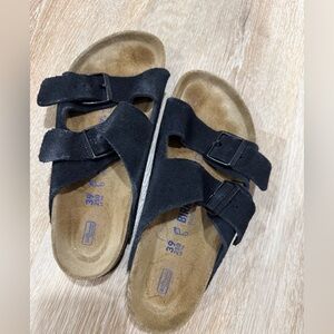 Black Suede Arizona Birkenstocks